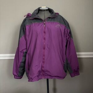 XL Pus | Women's | Purple & Gray Hooded Outdoor Jacket  | Lightweight | Denali